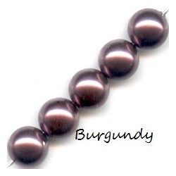 Les bracelets nacrés Burgundy Cristal Pearl