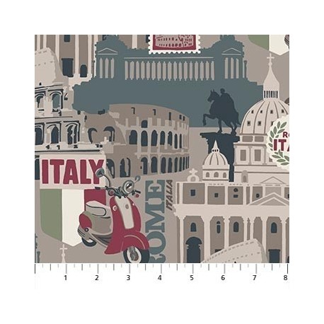 tissu patchwork sur le thème de l'italie