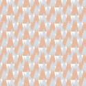 tissu patchwork orange impression pyramides
