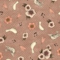 tissu patchwork marron fleuri Lost song Mirabelle par Santoro