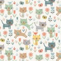 tissu patchwork impression de chats