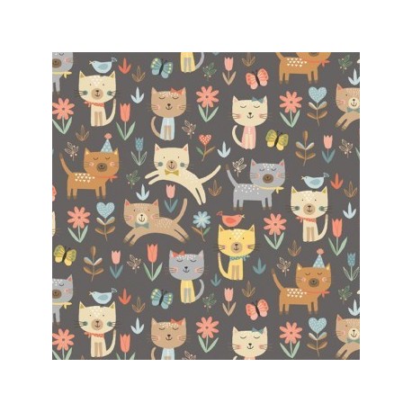 tissu patchwork impression de chats colection COOL Cats, Makower