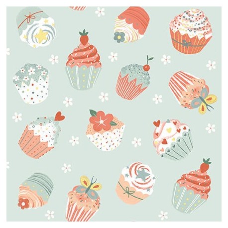 tissu patchwork, gourmandises cupcakes