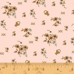 tissu patchwork fleuri saumon Collection french armoire de l'Atelier Perdu