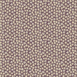 tissu patchwork fleuri marron glacé vanille Collection "Tealicious" Anni Downs fleuri prune