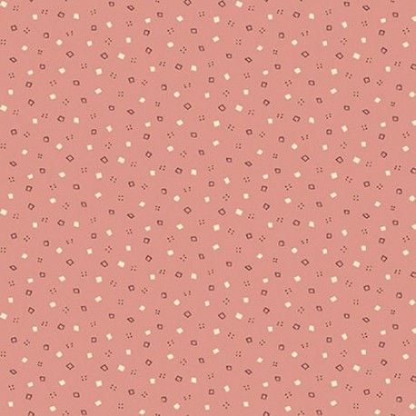 tissu patchwork rose pêche avec des petits motifs Collection "Tealicious" Anni Downs