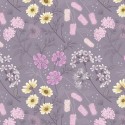 tissu patchwork fleuri violet collection botanic garden