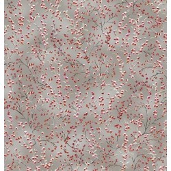 tissu patchwork, imprimé baies rouges