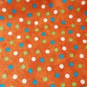 tissu patchwork orange à pois