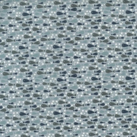tissu patchwork bleu imprimé poissons collection Ship To Shore Lynette Anderson