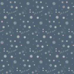 tissu patchwork de noël bleu avec des flocons de neige