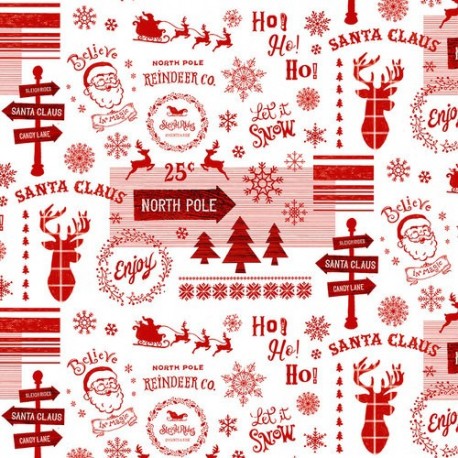 tissu patchwork de Noël, suite d'étiquettes à messages