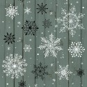 tissu patchwork de Noël, cristaux de neige gris vert