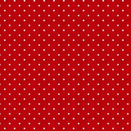 Tissu patchwork rouge à pois collection sewing mends the soul 9234-88