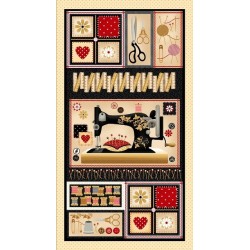 Tissu patchwork collection sewing mends the soul 9239-44 en panneau