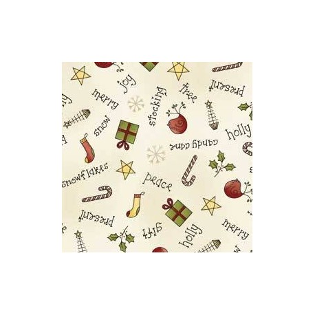 tissu patchwork de noel, collection"All Things Christmas"