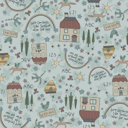 tissu patchwork avec des maisons collection lynette Anderson