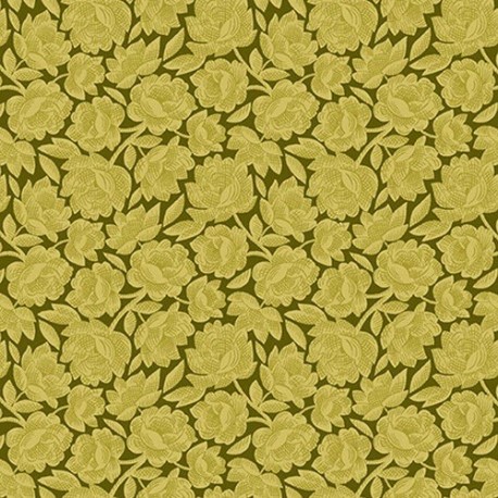 tissu patchwork citron vert gratitude and grace kim diehl green 9408-66