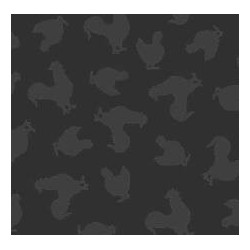 tissu patchwork noir avec des poules