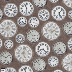 tissu patchwork imprimé de montres