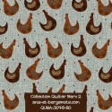 tissu patchwork-collection quilter barn 3078-80 poules