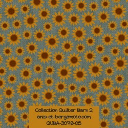 tissu patchwork-collection quilter barn 3079-05 fleurs de tournesol
