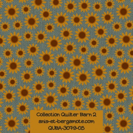 tissu patchwork-collection quilter barn 3079-05 fleurs de tournesol