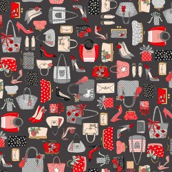 tissu avec des sacs à main sur fond foncé