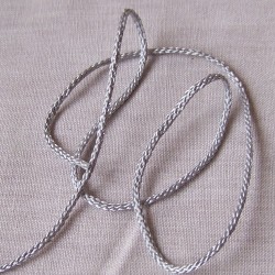 cordon synthétique gris perle