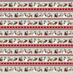 tissu patchwork avec des motifs de Noël
