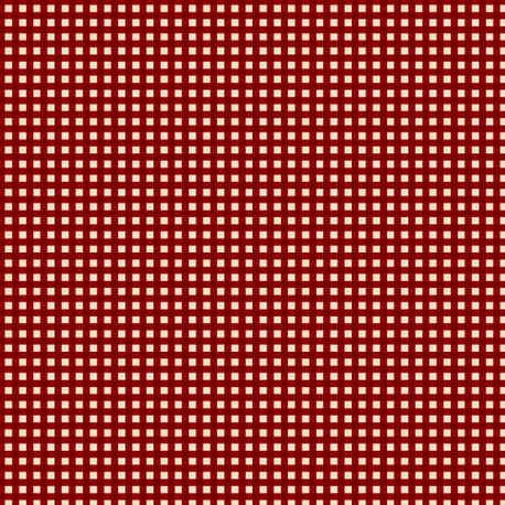 tissu patchwork de Benartex petits carreaux rouge