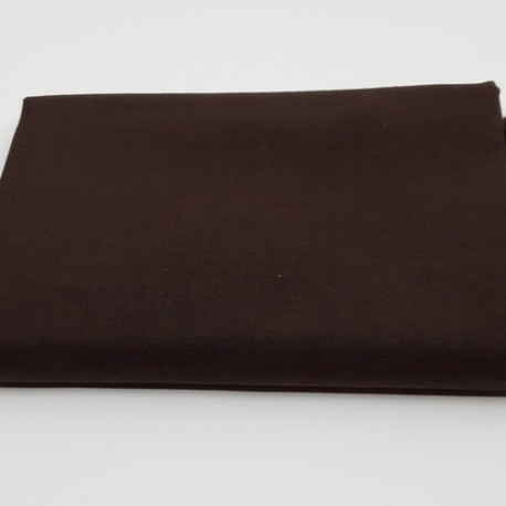 tissu 100 % coton uni coloris chocolat