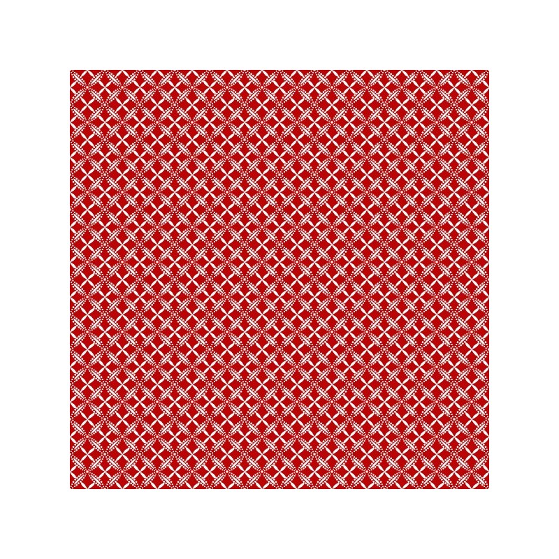 tissu patchwork carreaux sur fond rouge