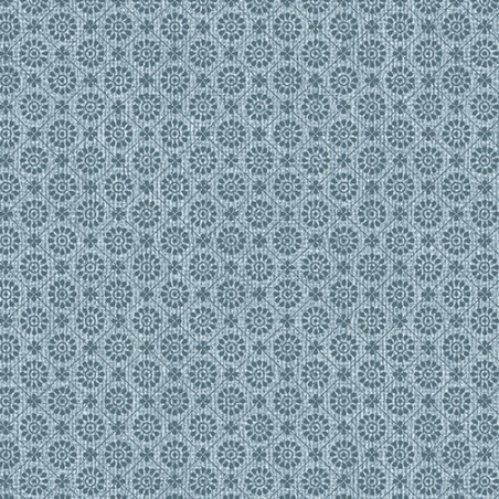 tissu patchwork géométrique bleu, benartex