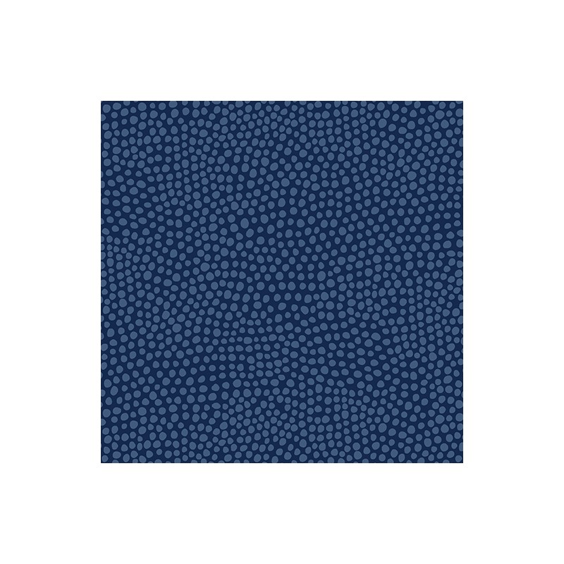 tissu patchwork pois irréguliers bleu benartex