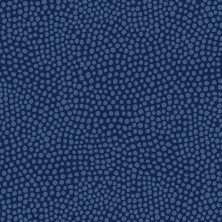tissu patchwork pois irréguliers bleu benartex
