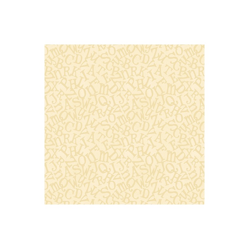 tissu patchwork crème imprimé alphabet ton sur ton benartex