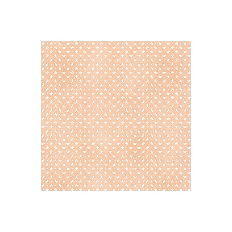 tissu patchwork crème imprimé petites étoiles saumon benartex
