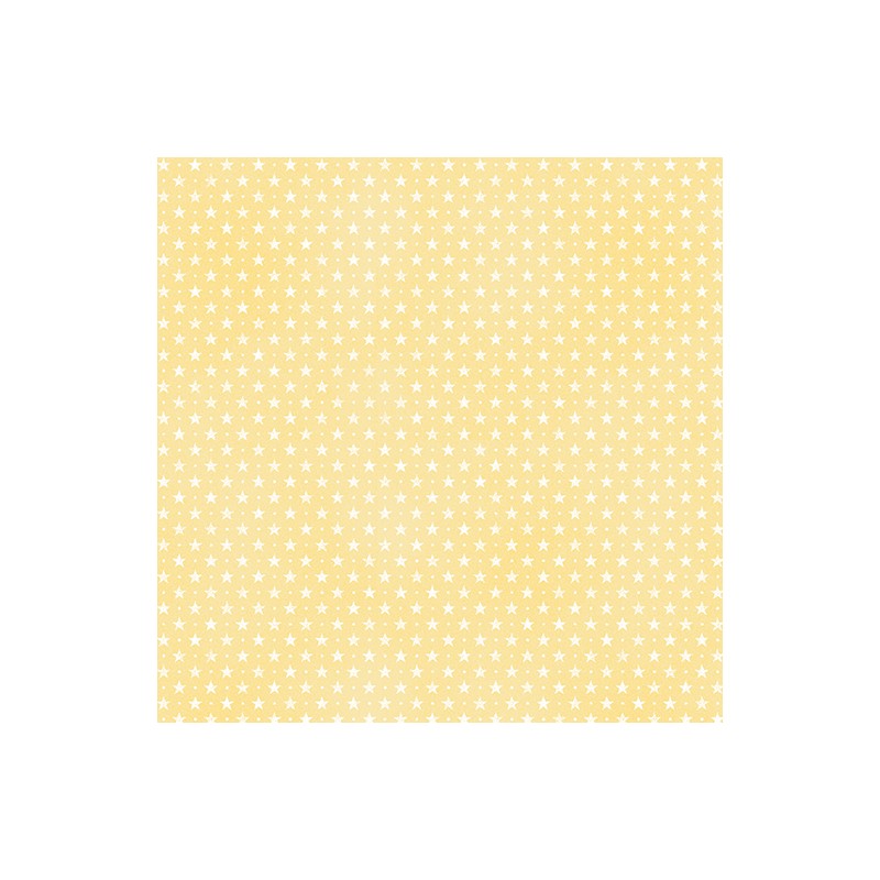 tissu patchwork crème imprimé petites étoiles jaune benartex