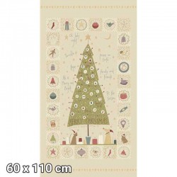 tissu patchwork noël Collection "O christmas tree" Anni Downs panneau d'étiquettes
