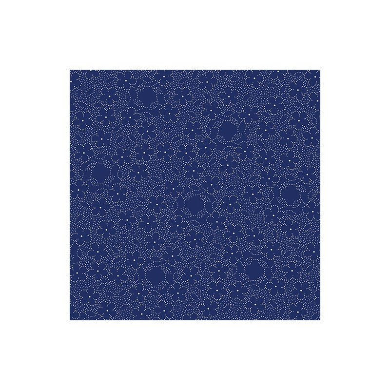 tissu patchwork bleu avec des fleurs benartex