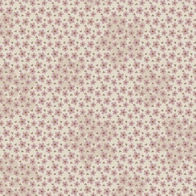 tissu patchwork botanicals de lynette Anderson imprimé petites fleurs rose