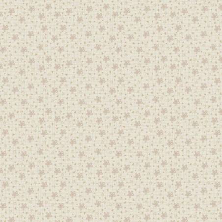 tissu patchwork botanicals de lynette Anderson imprimé petites fleurs beige clair