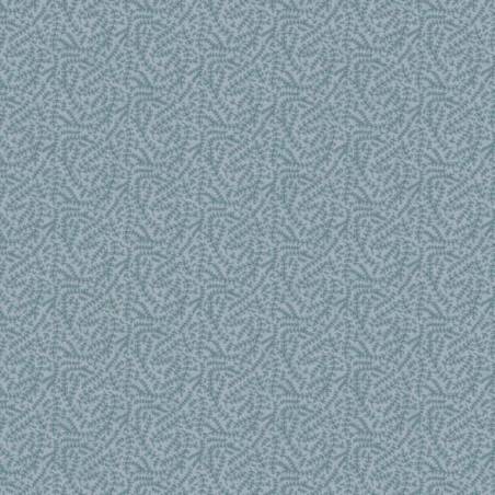 tissu patchwork botanicals de lynette Anderson imprimé petit feuillage bleu