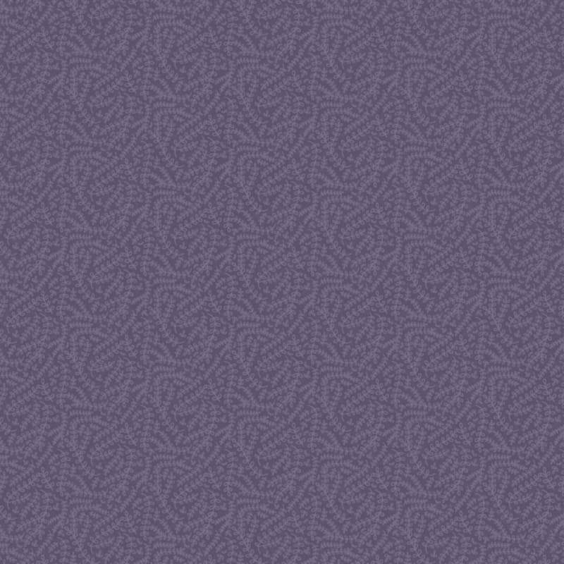 tissu patchwork botanicals de lynette Anderson imprimé petit feuillage violet