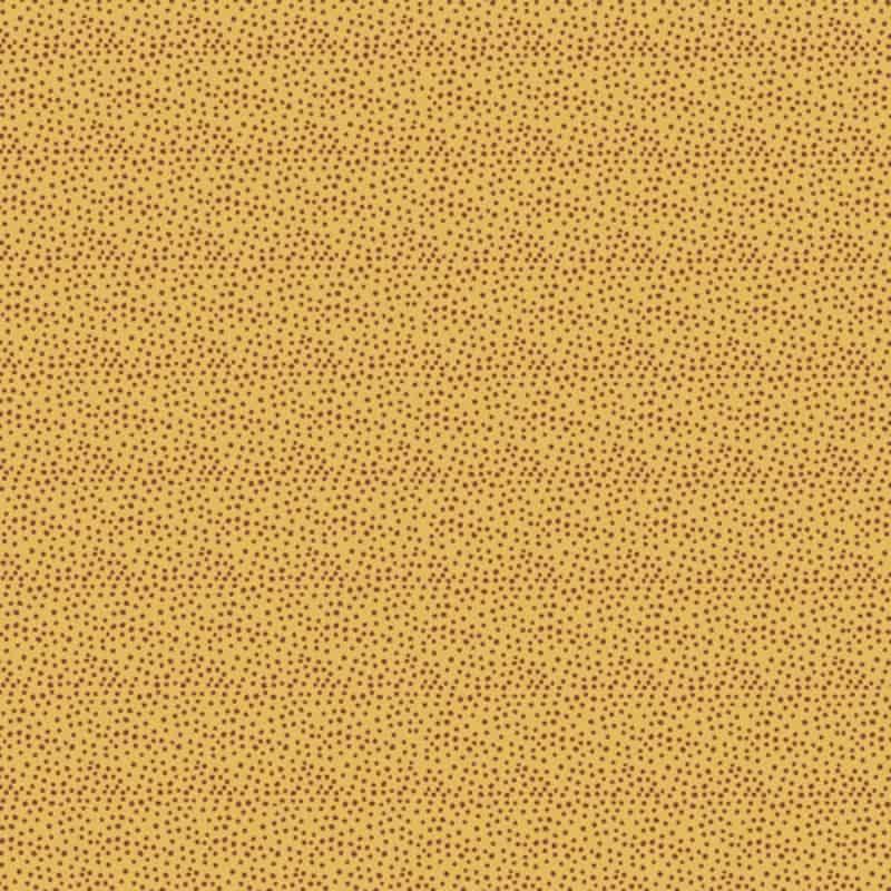 tissu patchwork botanicals de lynette Anderson imprimé de pois sur fond jaune