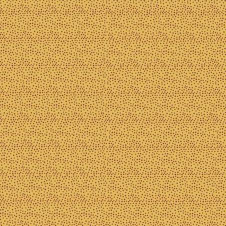 tissu patchwork botanicals de lynette Anderson imprimé de pois sur fond jaune