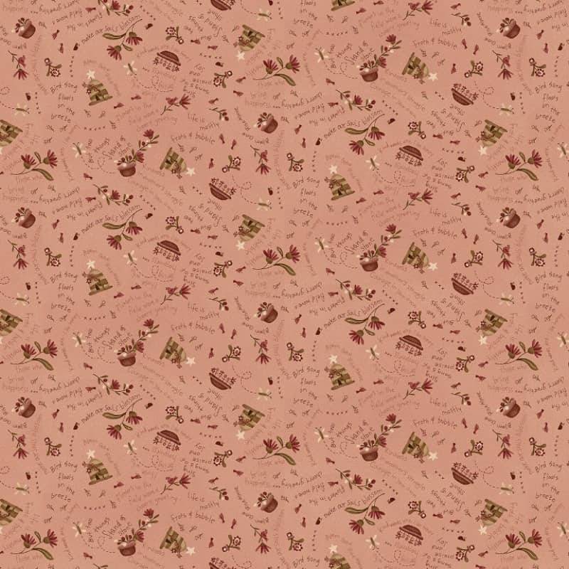 collection froth and bubble Henri glass fabric petits motifs rose saumon