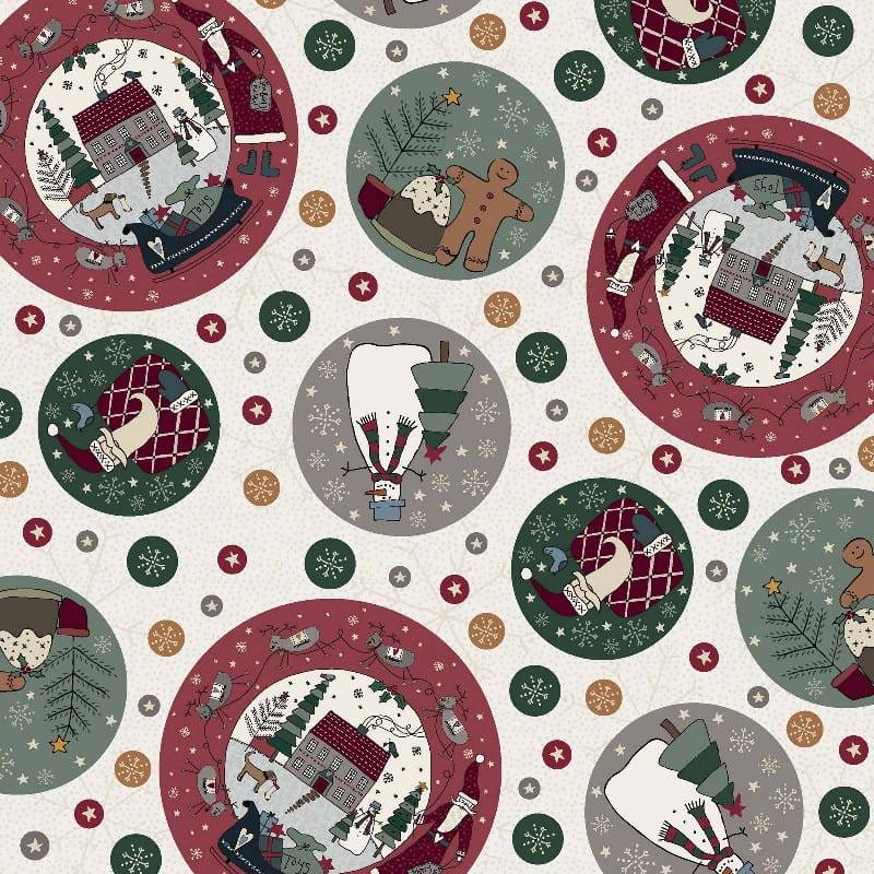 tissu patchwork collection Hollyberry Christmas de Lynette Anderson, réf.81070-1