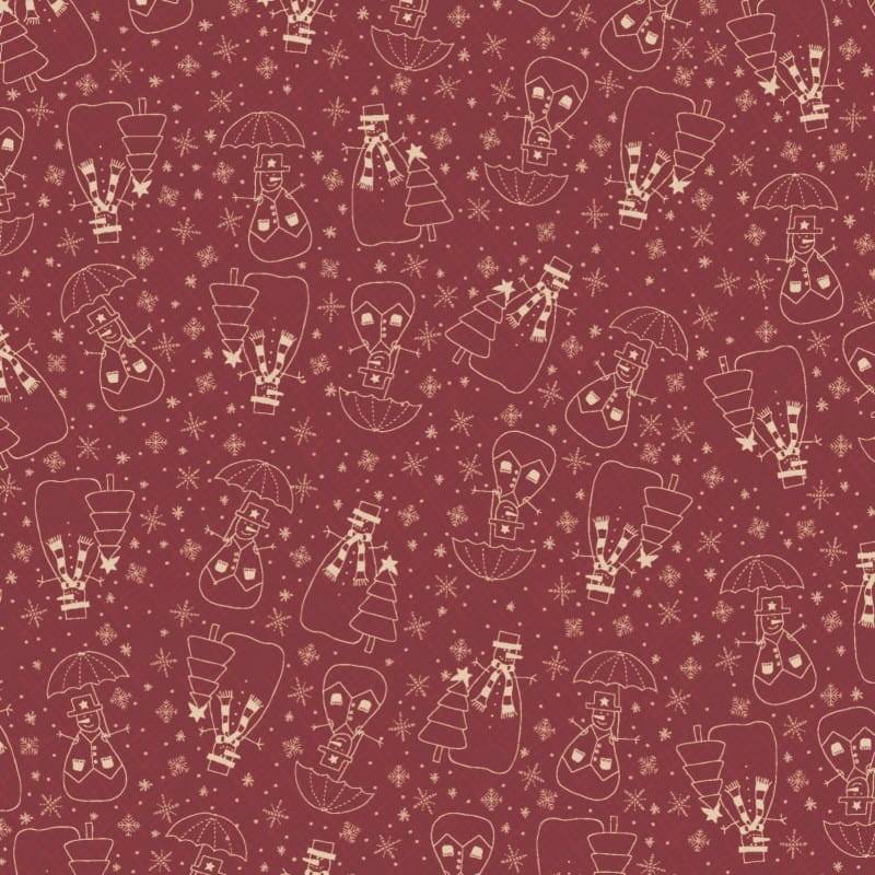 tissu patchwork collection Hollyberry Christmas de Lynette Anderson, réf.81070-14